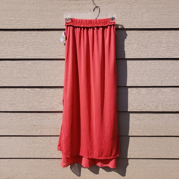 💐🏖️Forever 21 Coral Chiffon Maxi Skirt - Picture 5 of 8